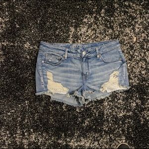 AE distressed shorts